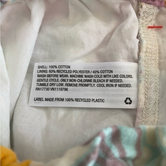 Girl’s Tropical Design Shorts With Drawstring Cat & Jack White Size XL - Picture 4 of 6